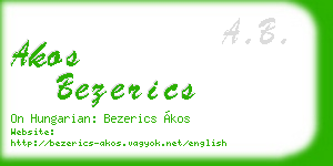 akos bezerics business card