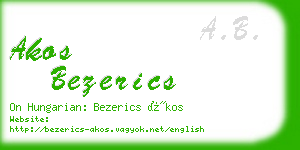 akos bezerics business card